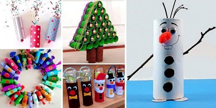 Новогодние игрушки из втулок