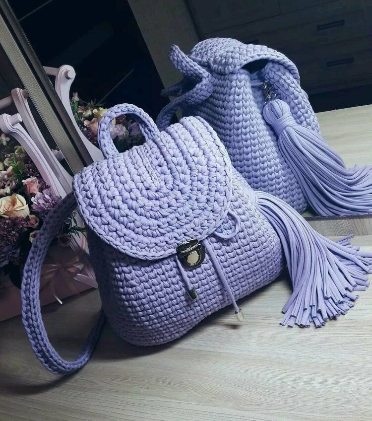 Вязание рюкзака крючком